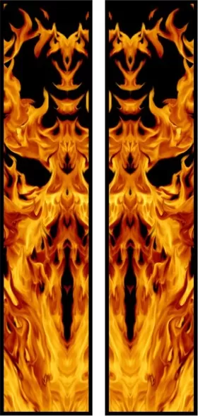 z 10 Inch Dual True Fire Racing Stripe Decal / Sticker 23