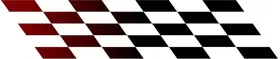 Burgundy Fades to Black Checkered Flag Decal / Sticker 109
