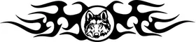 Wolf Tribal Decal / Sticker 100