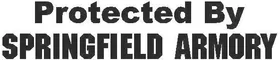 Protected By Springfield Armory Decal / Sticker 07