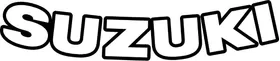 Curved Suzuki Lettering Decal / Sticker 10