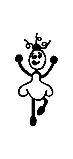 Ballerina Stick Figure Decal / Sticker