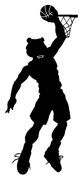 Basketball Bear Mascot Decal / Sticker