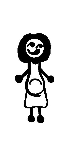 pregnant mom stick figure