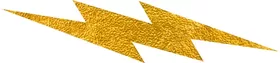 Gold Leaf Lightning Bolt Decal / Sticker 08