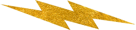 Gold Leaf Lightning Bolt Decal / Sticker 08