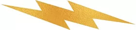 Gold Leaf Lightning Bolt Decal / Sticker 09