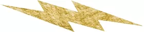 Gold Leaf Lightning Bolt Decal / Sticker 10