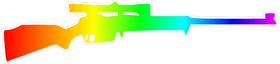 Rainbow Rifle Decal / Sticker 01