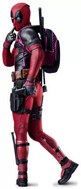 Funny Deadpool Full Body Decal / Sticker 15