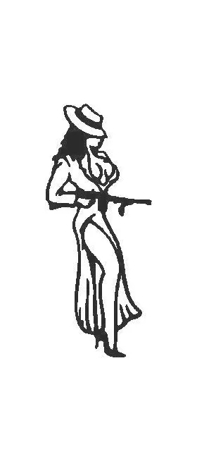 Sexy Girl with Gun Decal / Sticker