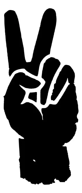 Peace Fingers Decal / Sticker 01