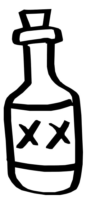Booze Bottle Decal / Sticker 01
