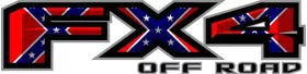 Z Confederate - Rebel Flag FX4 Off-Road Decal / Sticker 24