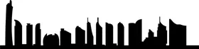 Dubai Skyline Silhouette Decal / Sticker 01