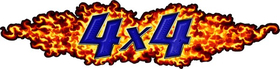 Z True Fire Blue 4x4 Decal / Sticker