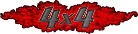 Z Red True Fire 4x4 Decal / Sticker