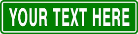 Custom Green Street Sign - DESIGN ONLINE