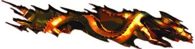 Gold/Orange Torn Dragon Graphic Decal / Sticker