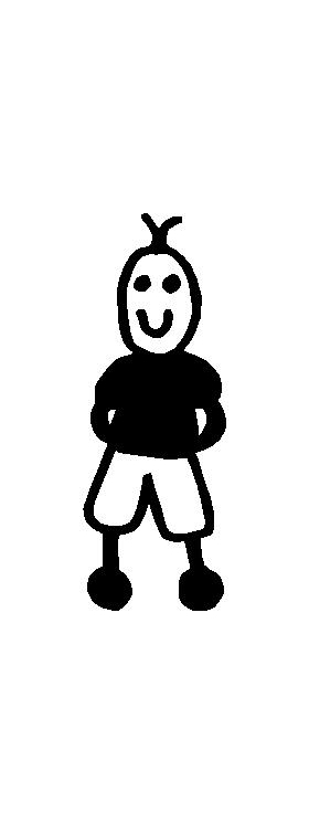 Shorts Boy Stick Figure Decal / Sticker 04