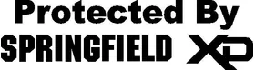 Protected By Springfield XD Decal / Sticker 08