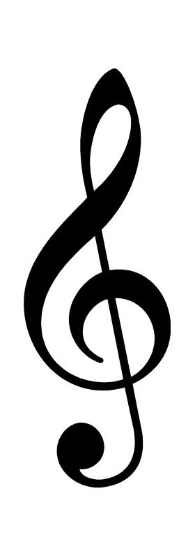 Treble Clef Decal / Sticker 01