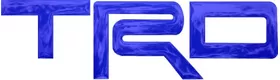 Simulated 3D Blue Chrome Toyota TRD Decal / Sticker 48