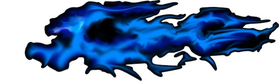 Blue True Fire Decal / Sticker B11