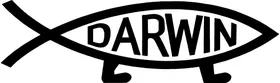 Darwin Fish Decal / Sticker 03