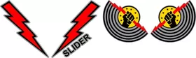 Top Gun Slider Helmet Decal / Sticker Set 01