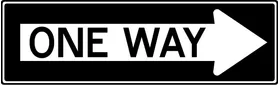 One Way Decal / Sticker 02