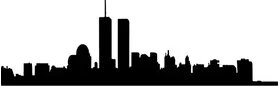 New York Skyline Silhouette Decal / Sticker 03