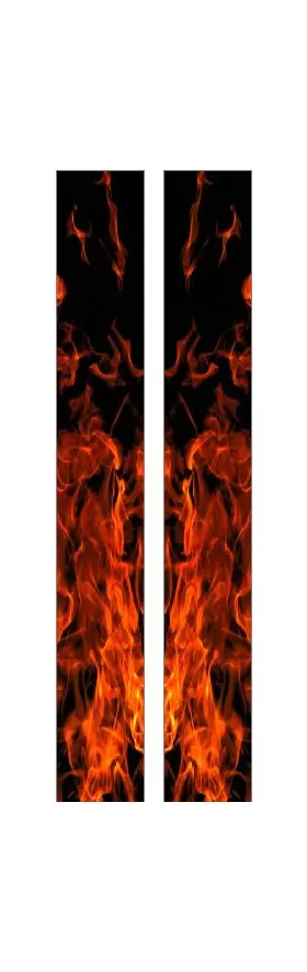 z 10 Inch Dual True Fire Racing Stripe Decal / Sticker