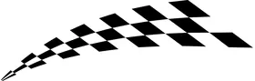 Curved Checkered Flag Decal / Sticker 97