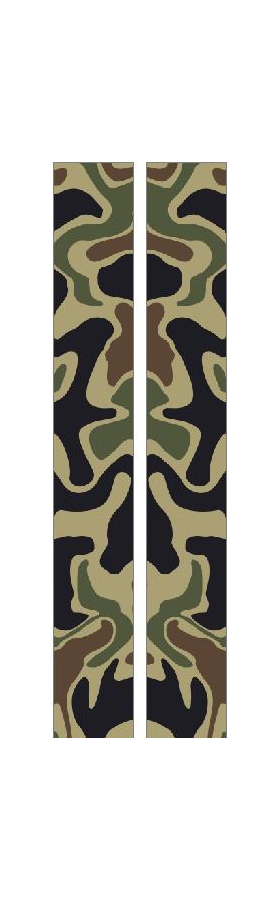 z 10 Inch Dual Traditional Camo Racing Stripe Decal / Sticker