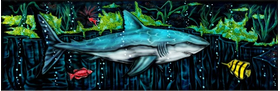 Shark Mural Decal / Sticker 01
