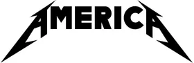 Metallica Style America Decal / Sticker 01