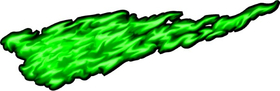 Green True Fire Decal / Sticker 310a