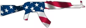 American Flag AK-47 Decal / Sticker