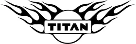 Flaming Nissan Titan Decal / Sticker 05