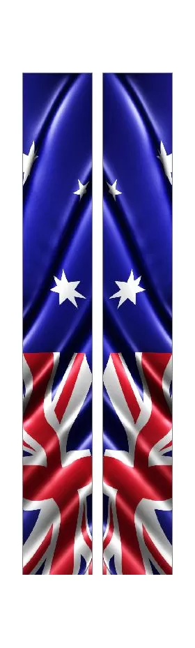 z 10 Inch Dual Australian Flag Racing Stripe Decal / Sticker