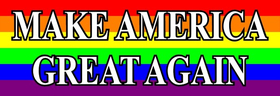 LGBT Flag MAGA Decal / Sticker 05
