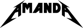Amanda Metallica Style Decal / Sticker 01