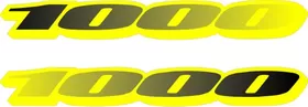 Black to Yellow Fade Suzuki 1000 Pair Decals / Stickers d