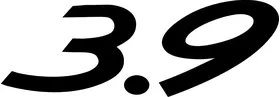 Porsche 3.9 Numbers Decal / Sticker 18
