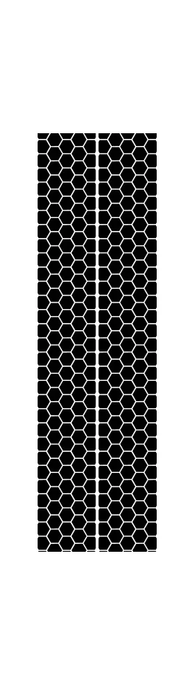 10 Inch Honeycomb Dual Racing Stripe Decal / Sticker