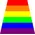 Rainbow LGBT Flag Tetrahedron Decal / Sticker 26