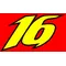 16 Race Number 2 Color Decal / Sticker
