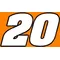 20 Race Number 2 Color Aardvark Bold Font Decal / Sticker