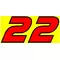 22 Race Number 2 Color AF Pespi Font Decal / Sticker